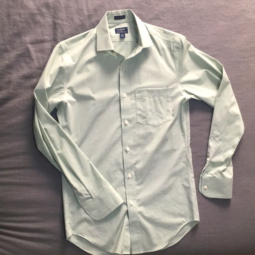 J. Crew Light Green Button Up